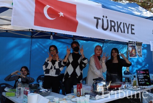 Students from Turkey posing for a picture at the 2022 International Day festival on Nov. 17