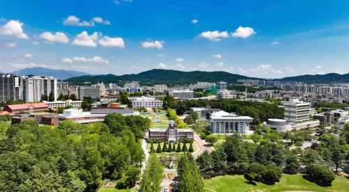 Chonnam National University seen from the sky