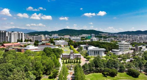 A sky view of Chonnam National University