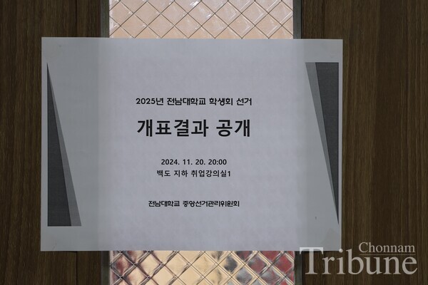 Vote counting site on the basement level of CNU library.