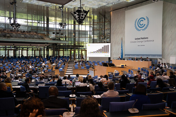 Global delegates gather in discussions at the UN June Climate Meetings on June 17.   Photo: UN  / Lara Murillo